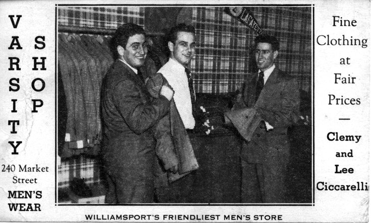 The Varsity Shop promotional postcard
